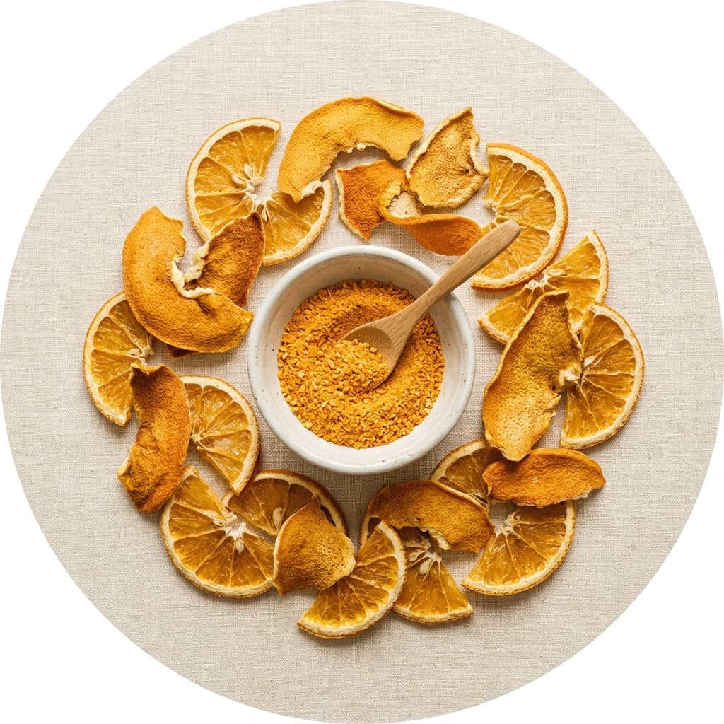 Orange Peel Powder — natural ingredient used in Sawdesi soaps for brightens skin (vit c)